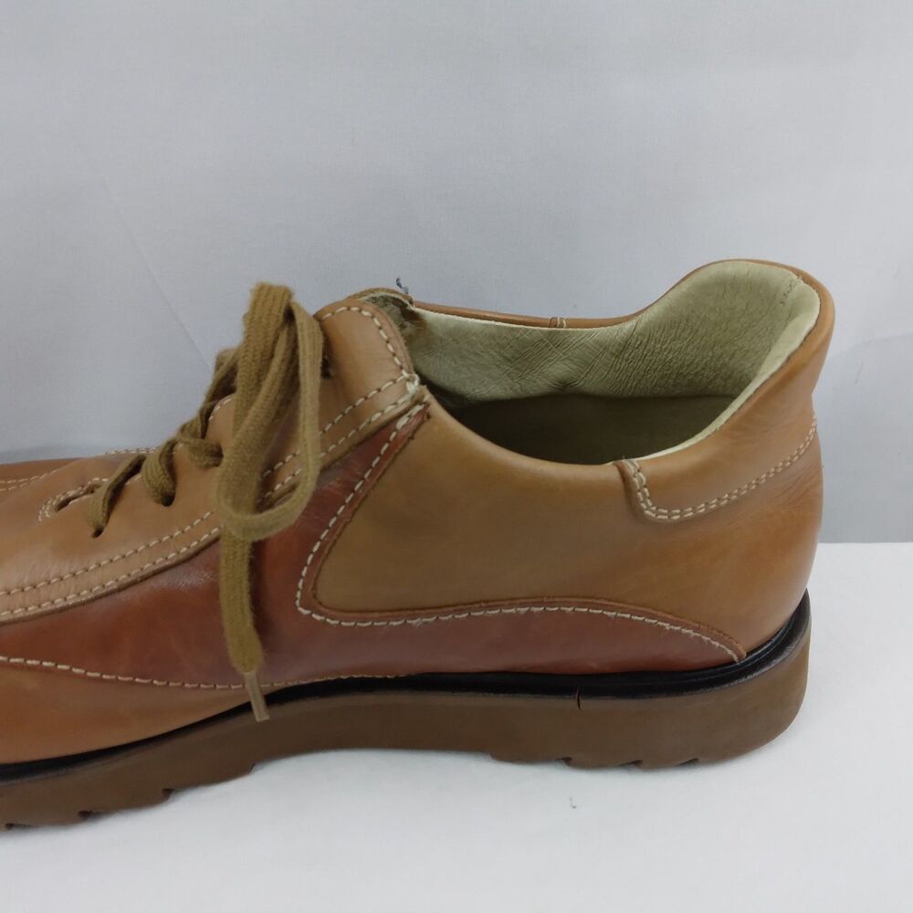 Kenneth Cole Reaction Brown Leather Lace Up Oxford 2 Tone Y2K Preppy Men's 12 - Picture 12 of 16